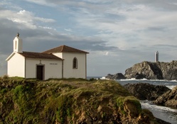 Church and Lighthouse at the Coast