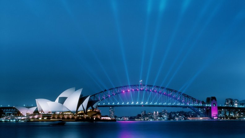 Sydney, Australia's Harbor Bridge at Night