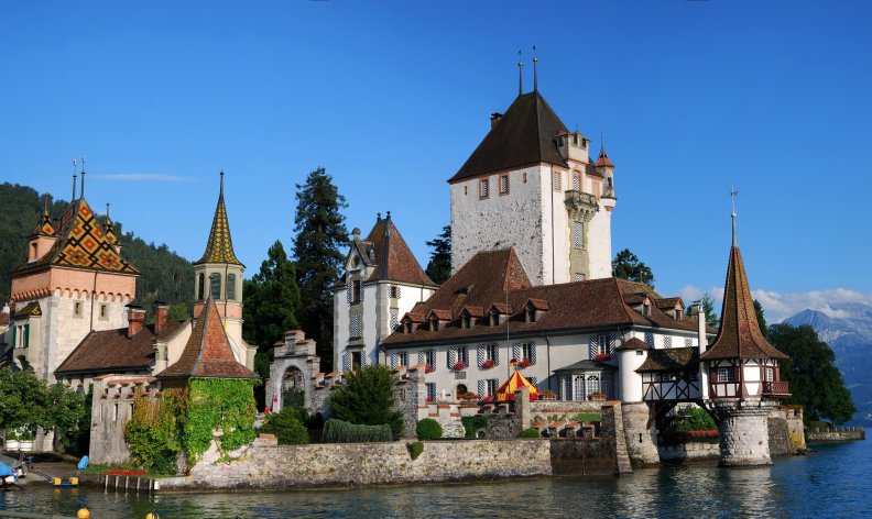 Castle in Oberhofen, Switzerland