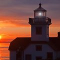 wonderful lighthouse at sunset