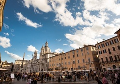 beautiful view of piazza navona in rome