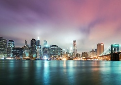 superb view of downtown manhattan hdr