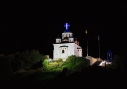 Greek Church at Night