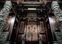 magnificent entry to an oriental temple