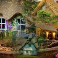 Cottage house collage