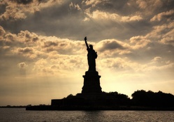 Lady Liberty At Night