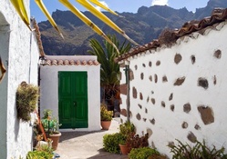 rear door of a spanish hacienda