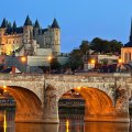Saumur Castle on the Loire River, France