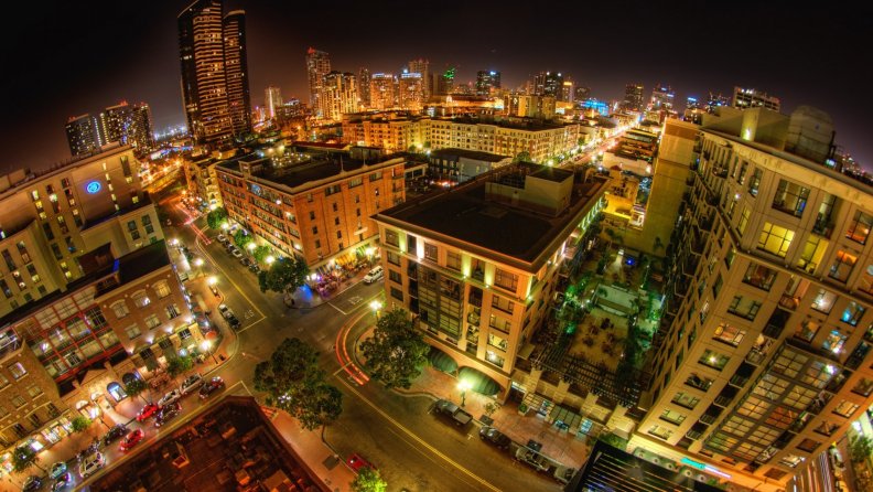 fabulous view of san diego at night hdr