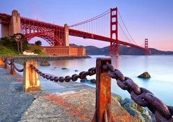 View of Golden Gate Bridge in San Francisco