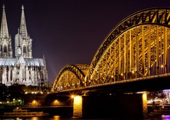 Cologne, Germany Cathedral at Night