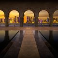 arched view of doha qatar