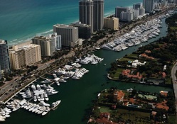 aerial view of miami