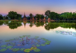 sukhothai historical park in bankok thailand