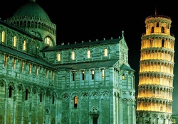 Leaning Tower of Pisa at Night