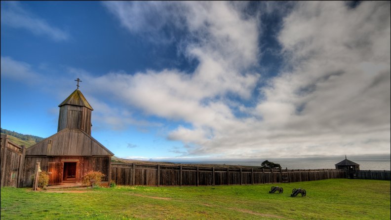 church in old fort ross in california