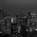 chicago in a black and white night