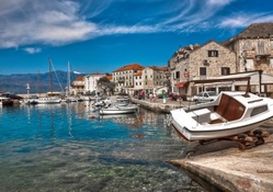 town on brac island croatia in the adriatic sea