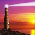 Beautiful Sunset over Lighthouse