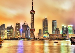 wonderful shanghai skyline hdr
