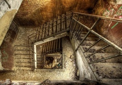 abandoned stairwell hdr