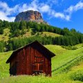 wooden mountain cabin