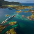 highway bridge in the lofoten islands norway