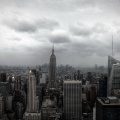 new york city under stormy sky