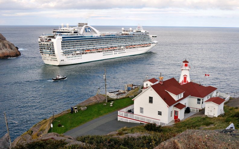 Cruise Ship Leaving St. Johns, Newfoundland
