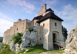 ancient castle of bobolice in poland