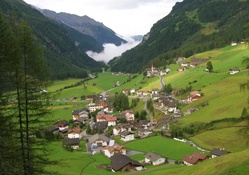 wonderful village in an alpine valley