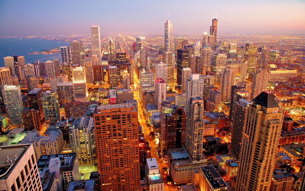 Chicago Skyline in Morning