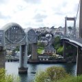 two bridges on the river tamar in england