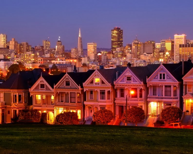 San Francisco's Houses at Night