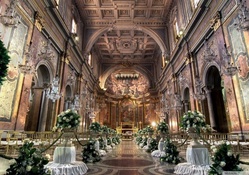 inside a church before a wedding ceremony