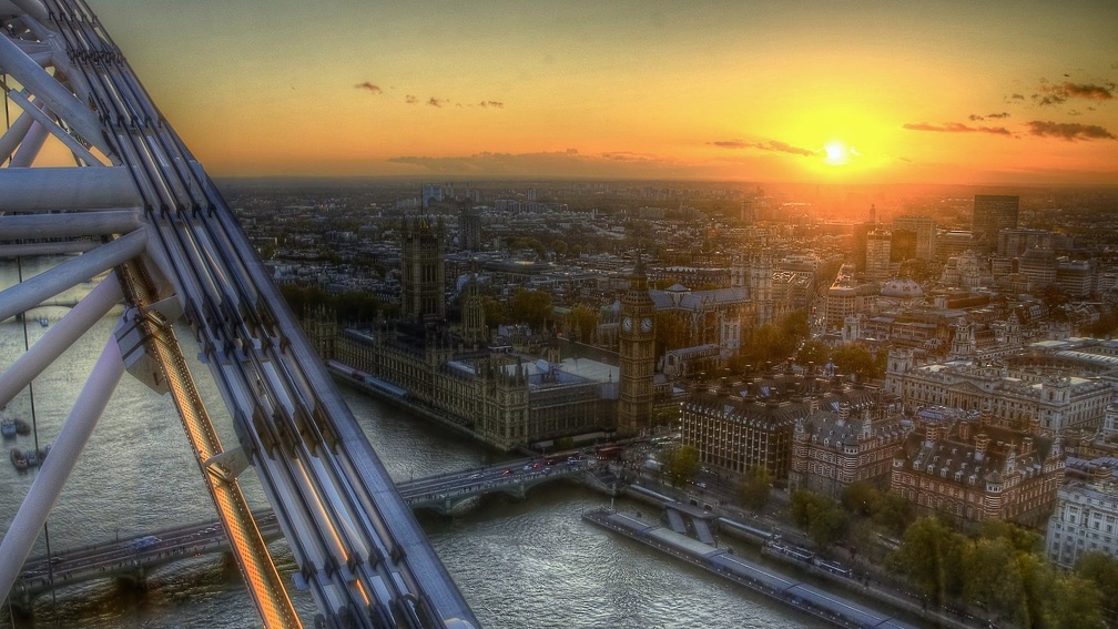 spectacular view from the london eye hdr