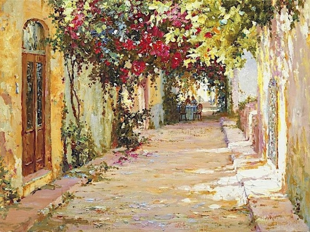 Mediterranean Village Street