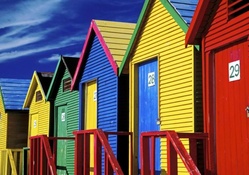 Colorful Beach Sheds