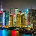 shanghai cityscape at night