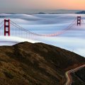 Foggy Golden Gate Bridge, San Francisco, California