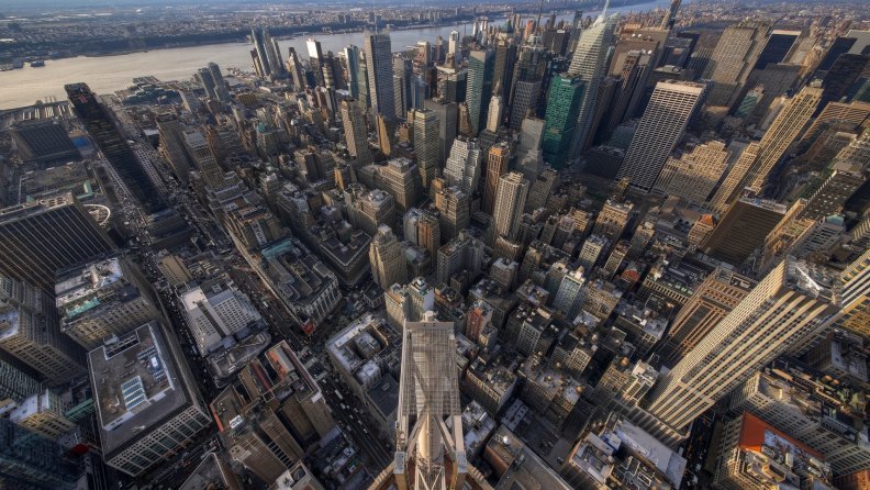 wonderful top view of new york city