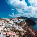 gorgeous greek town on santorini island