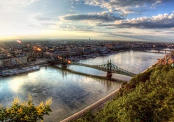 fantastic panoramic view of budapest hungary hdr