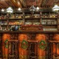 fantastic old fashioned wooden bar hdr