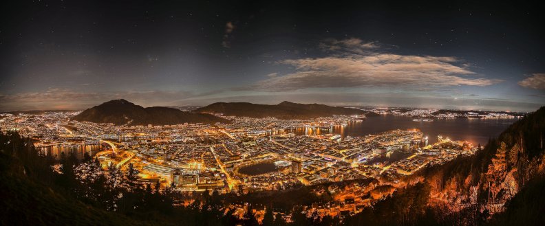 Bergen, Nocturnal Panoramic