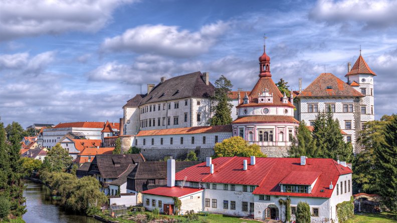 castle in a czech republic town hdr