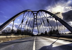 highway arched bridge hdr