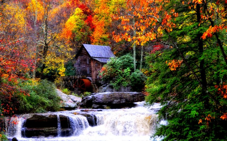 Watermill in Autumn