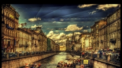 griboyedov canal in st. petersburg russia hdr