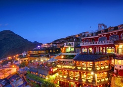 restaurants on hill in jiufen taipei city